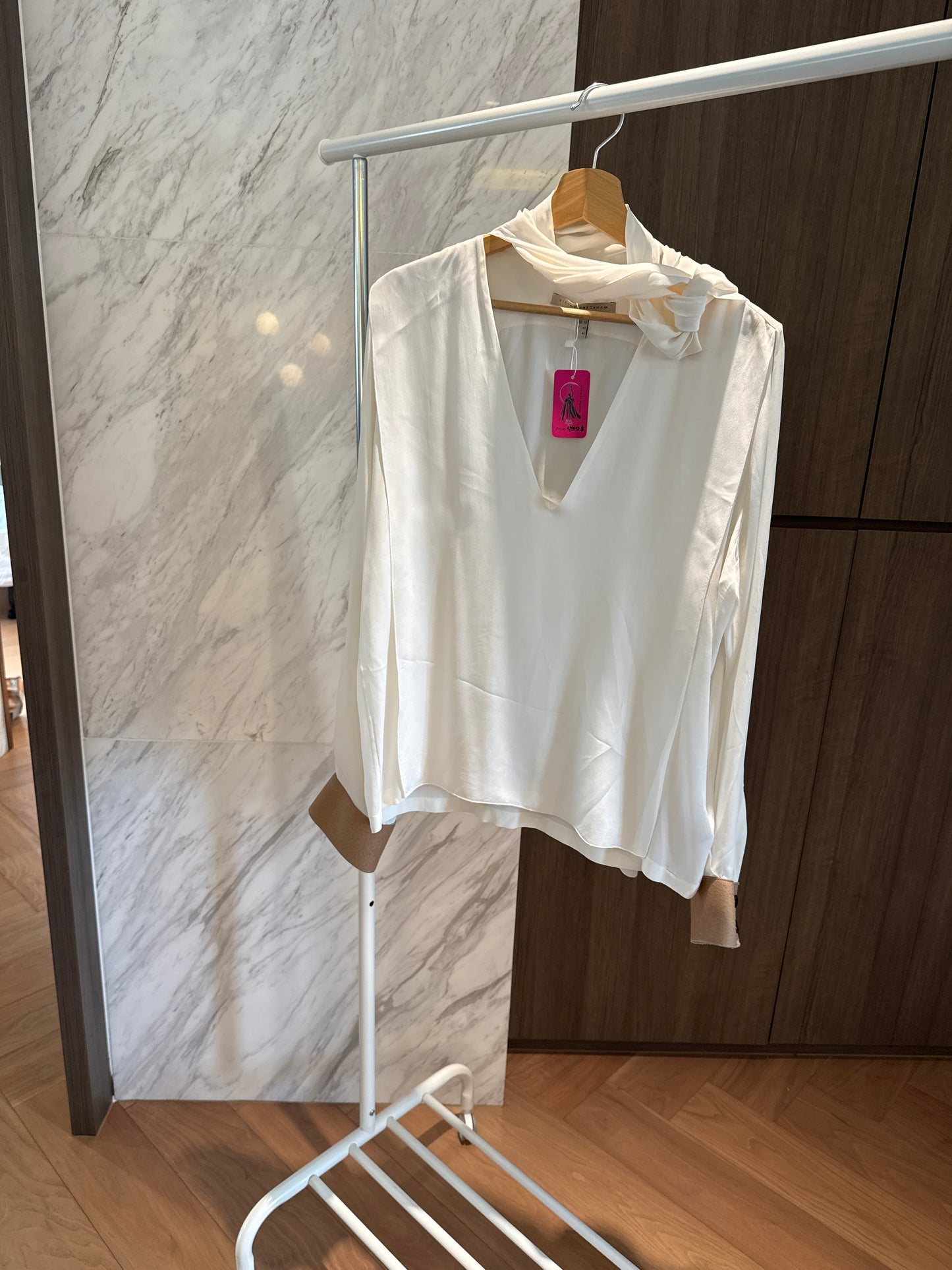 Victoria Beckham Scarf Button Down (10)